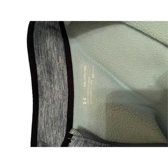 Under Armour Mens Grey/green Long-Sleeve 1/4 Zip Pullover Fleece Jacket Extra Ex - Picture 4 of 16